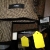 Sale tags on Hugo Boss hounds-tooth jackets (Original markdown: $225) 