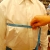 To measure chest circumference, position tape just below armpits