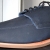 Navy canvas bluchers with wood soles