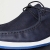 Blue suede wollaby with white/blue rubber sole