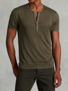 John Varvatos Green Henley