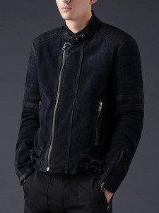 Diesel Blue Leather Jacket