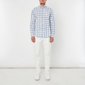 Steven Alan blue plaid shirt