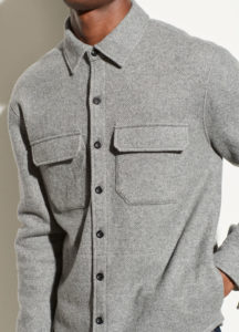 Vince Fleece Twill Shirt Jacket